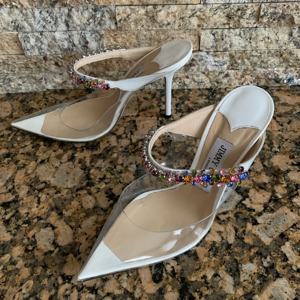 Jimmy Choo‎ Bing 100 Embellished PVC shoes - Picture 6 of 10